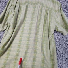 DIRECTION MICHAEL BRANDON Silk Button Top Mens Size XXL Green Plaid Machine Wash