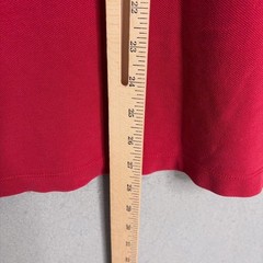 Burberry Brit Polo Mens Large Red Pique Plaid Placket Logo Luxury Designer