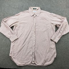Vintage The Andover Shop Dress Shirt Mens XL 17 35 Red White Striped Cotton USA