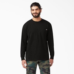Dickies Long Sleeve Heavyweight Pocket Tee. Dickies Pocket T WL450, Black