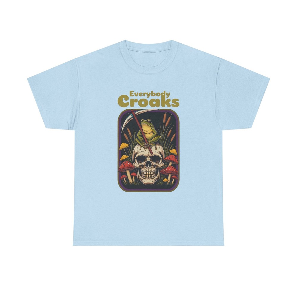 Skull & Frog Graphic Tee for Creatives, Funny Halloween & Day of The Dead Gift