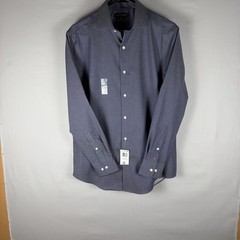 Tommy Hilfiger TH Flex Essentials Regular Fit Wrinkle Free Blue 15.5 32/33 NWT
