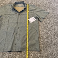 Game Guard Button Up 1051 Micro Tek Shirt Mens Large Gunmetal Gray Vented NWT