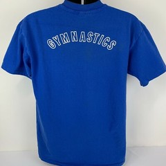 Vintage 80s Gymnastics Championships T Shirt Bryan Texas USA Blue Unisex L Large