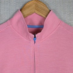JOHNNIE-O x RAVINIA GREEN CC Mens Medium Performance 1/4 Zip Pullover Pink Golf