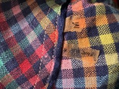 Bugatchi Uomo Sz M Multicolor Plaid Linen Blend Shirt Long Sleeve Shaped Fit