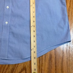 Brooks Brothers 346 Shirt Mens 16.5 6/7 Blue Micro Houndstooth Non-Iron Regular