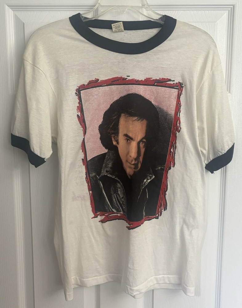 VTG 1986 Neil Diamond Concert Tour Madison Square Garden Size L.*Small Stain*