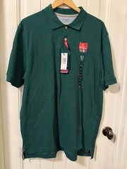 Chaps NWT Mens Everyday Polo Golf Shirt XL Hunter Green Cotton SS New