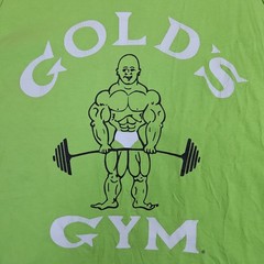 VTG 90s Y2K Official Gold’s Gym Lime Green XL Tank Top Muscle Shirt Bodybuilding