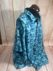 St. Patrick 6XL SS BF 100% Microfiber Two Tone Blue Shirt