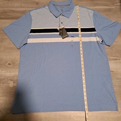 Van Heusen Soft Touch Regular Fit Blue Striped Men’s Polo Shirt XL