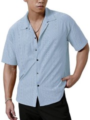 Summer Breathable Solid Button Lapel Shirt