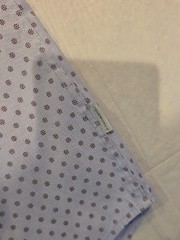 7 Diamonds Lavender Stretch Button-Down with Wine Contrasting Trim Flip Cuffs M