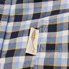 Bob Timberlake Blue plaid button down collar shirt long sleeve cotton Size L