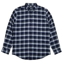 Van Heusen Mens Navy Black Plaid Regular Fit Long Sleeve Button-Down Shirt