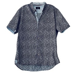 Level Ten Authentically Crafted Men Large Blue Preppy Floral Button Up Shirt