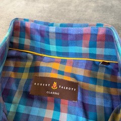 Robert Talbott Classic Button Up Shirt Mens Large Multicolor Plaid Long Sleeve