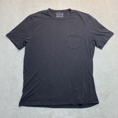 Faherty Sunwashed Shirt Mens Medium Gray Organic Cotton Pocket Tee Casual