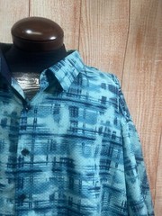 St. Patrick 6XL SS BF 100% Microfiber Two Tone Blue Shirt