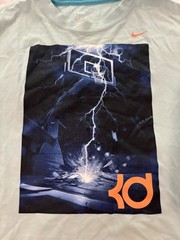Nike Dri-Fit Kevin Durant KD35 Lightning Storm T-Shirt Mens XL Blue Basketball