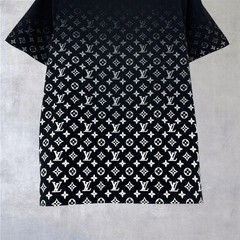 Louis Vuitton LV Monogram Pattern Gradient Cotton Crewneck T-Shirt Black Size L