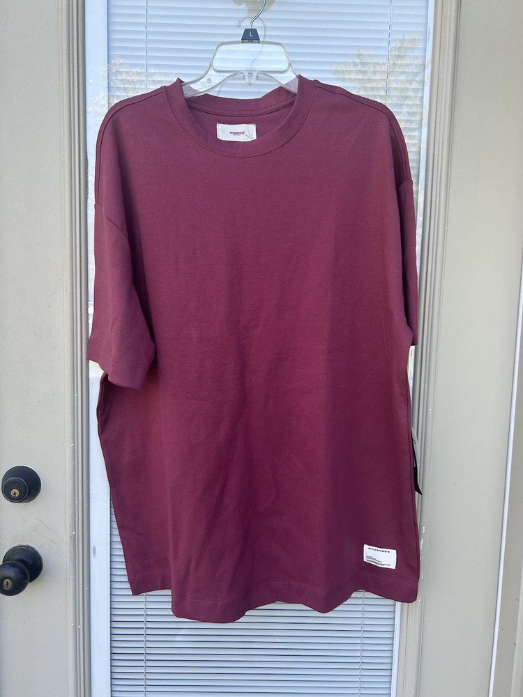 Reserved Supply RED BUD Men’s Oversized Knit Crew Neck T-Shirt SIZE M