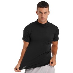 US Mens Shirts Gym Tops Slim Fit T-shirt Stretch Blouse Yoga Pullover Meditation