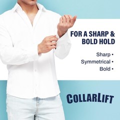 Chrome Cherry CollarLift | Adhesive Placket Collar Stays for Men’s Dress Shir…