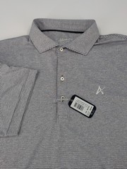 Johnny -O Men’s Performance Jersey Polo Lyndonn Blue Stripe Men’s Sz Medium NWT