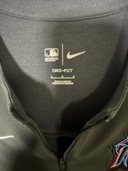 Nike Miami Marlins Authentic Collection Short Sleeve 1/4 Zip Pullover L Dri Fit
