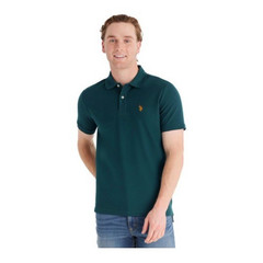 U.S. Polo Assn. Performance Pique Men’s 3XL Polo Short Sleeve Solid Green Logo