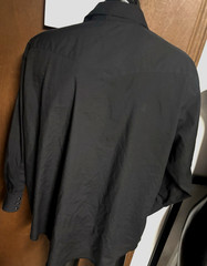Rustler Solid Black Pearl Snap Western SHIRT Mens Big 3X 3XL Cowboy Vtg 90s
