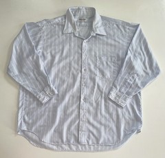 KingSize Long Sleeve Button Down Shirt – 3XL – Light Blue/White