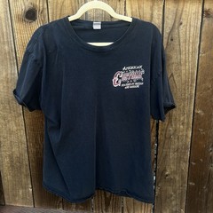 American Customs Motorcycle Graphic Tee – Faded Black, Men’s L (Measured)