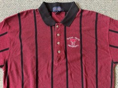 VTG Texas Tech Polo Mens XL Red Raiders Vintage Red Black Shirt Short Sleeve