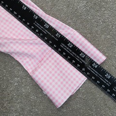Collars and Co Men Dress Collar Stretch Long Sleeve Polo Shirt Sz S Pink Gingham