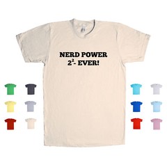 Nerd Power 4 Ever math joke square four two funny comedy geek Unisex T Shirt