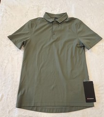 Lululemon Mens ShowZero SlimFit Polo Shirt Sz S Green WILO