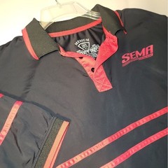Piston Driven SEMA Show Performance Polo Shirt Size Medium Black Red