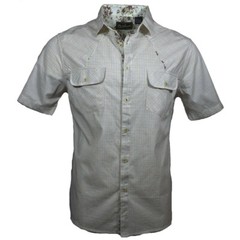 DaVinci Men’s Button Down Short Sleeve Shirt – 100% Cotton NWT Org $49.50