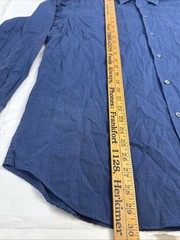 VTG Giorgio Armani Le Collezioni Dark Blue Button Up Shirt Made In Italy READ