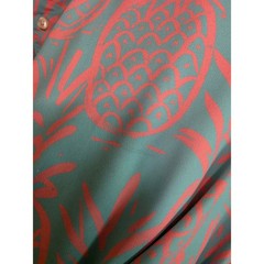 Chubbies Pineapple Print Performance Polo Shirt Men 2XL Aqua Pink Golf Casual