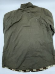 Stanley Mens L Olive Green Flannel Lined Barn Work Shirt Jacket Chore READ