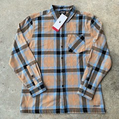 NWT Spyder Elevation Tech Flannel Men’s Size XL Tannin Plaid Outdoor Long Sleeve