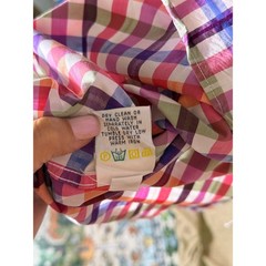 Bugatchi Uomo Shaped Fit Plaid Button Front Shirt Men’s L Multicolor 100% Cotton