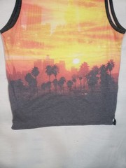 OCEAN CURRENT Tank Top Mens M Palm Trees Sunset Summer Beach R310