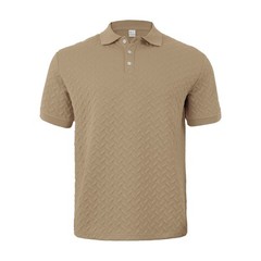 Solid Jacquard Slim Lapel Polo