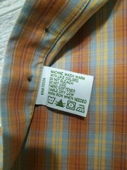 Mens ORVIS Multicolor Checkered Short Sleeve Button Shirt L