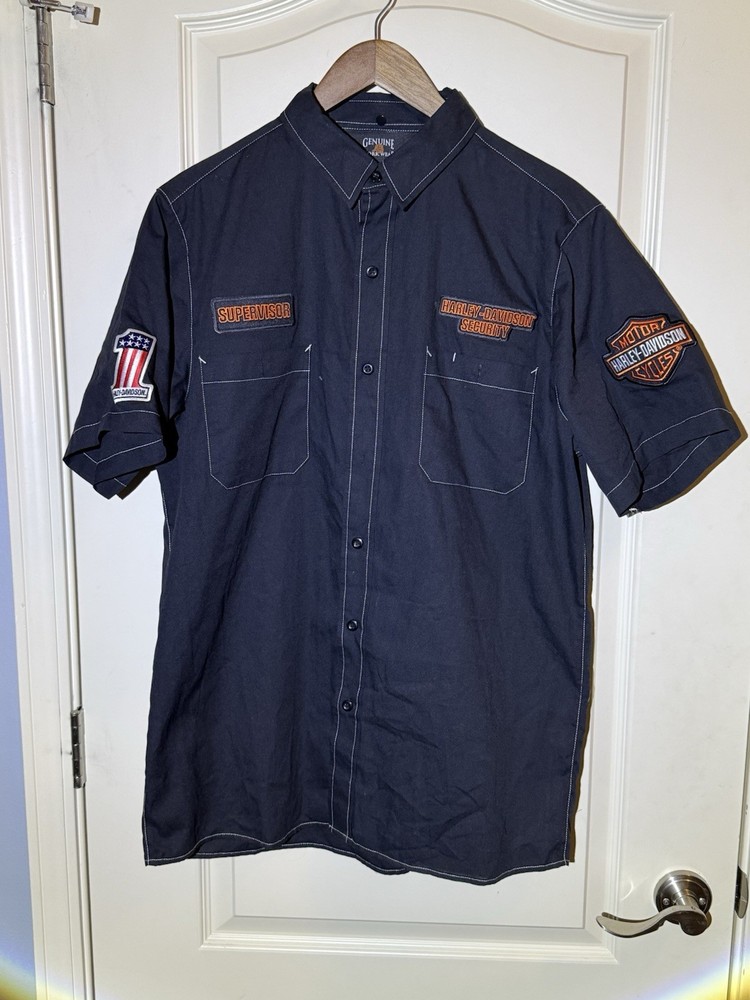 HARLEY Davidson Security Supervisor STAFF WORK SHIRT GENUINE WEAR Medium